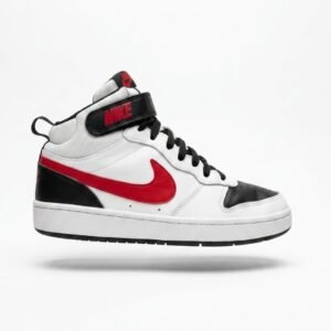 nike court borough mid 2 – 'bred' white/black/university red