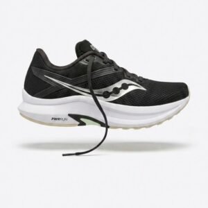 saucony men’s guide 15 – black/white stability running shoe